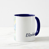 ベビーのひよこの水彩画を持つコウテイペンギン マグカップ (正面右)