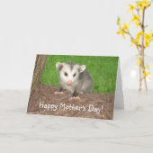 ベビーのふくろねずみの母の日 カード (黄色い花)