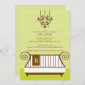 ベビーのまぐさ桶のベビーシャワーの招待状のシックなニュートラル 招待状 (正面/裏面)