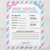 ベビーのアドバイスと予測[性別による驚き] レターヘッド (正面)