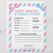 ベビーのアドバイスと予測[性別による驚き] レターヘッド (正面/裏面)
