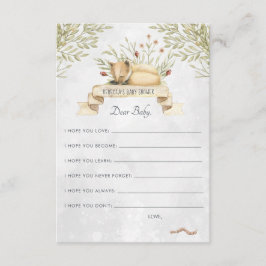 ベビーのアドバイスカード|森林キツネのための願い エンクロージャーカード