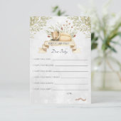 ベビーのアドバイスカード|森林キツネのための願い エンクロージャーカード (スタンド正面)