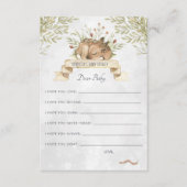 ベビーのアドバイスカード|森林シカのための願い エンクロージャーカード (正面)