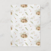 ベビーのアドバイスカード|森林シカのための願い エンクロージャーカード (裏面)