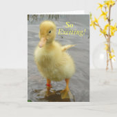 ベビーのアヒルのバースデー・カード カード (黄色い花)