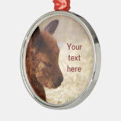 ベビーのアルパカのクリスマスのオーナメント メタルオーナメント (左)