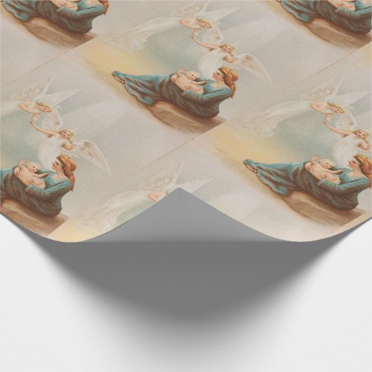 ベビーのイエス・キリストのギフトの紙とのカラフルなヴィンテージメリー ラッピングペーパー (角)