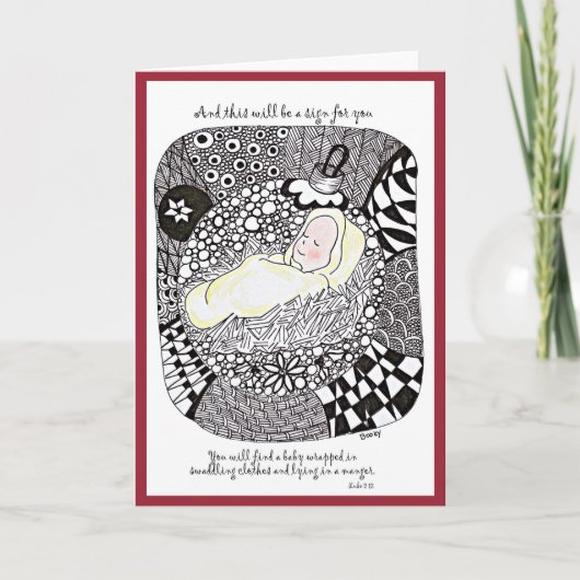 ベビーのイエス・キリストのクリスマスカード シーズンカード (正面)