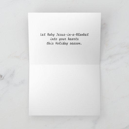 ベビーのイエス・キリストのクリスマスカード シーズンカード (内部)