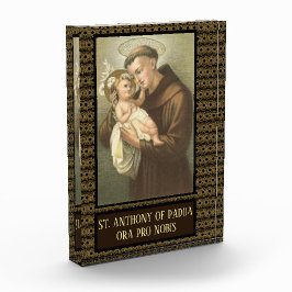 ベビーのイエス・キリストのラテンが付いているパドゥアのSt Anthony フォトブロック