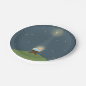 ベビーのイエス・キリストの出生のイラストレーションを含む紙皿 ペーパープレート (アングル)