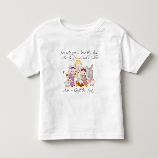 ベビーのイエス・キリストの出生 トドラーTシャツ (正面)