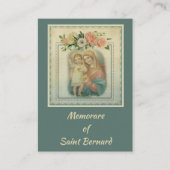 ベビーのイエス・キリストMemorareの神聖なカードを持つ聖母マリア 名刺 (正面)