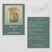 ベビーのイエス・キリストMemorareの神聖なカードを持つ聖母マリア 名刺 (正面/裏面)