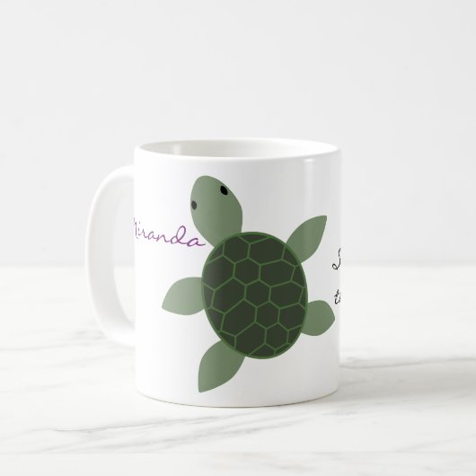 ベビーのウミガメのパーソナライズなマグ コーヒーマグカップ (正面左)