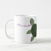 ベビーのウミガメのパーソナライズなマグ コーヒーマグカップ (左)