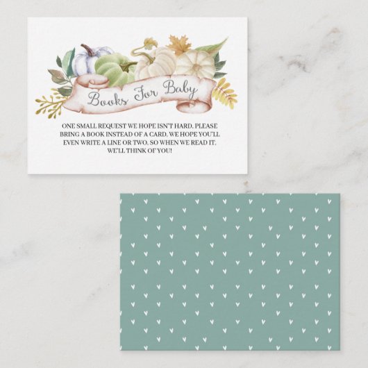 ベビーのエンクロージャカードのための秋のカボチャ秋の本 エンクロージャーカード (正面/裏面)