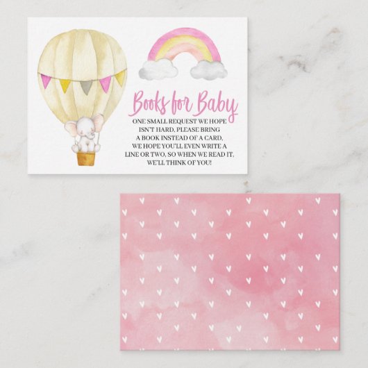 ベビーのエンクロージャカードのための象の本 エンクロージャーカード (正面/裏面)