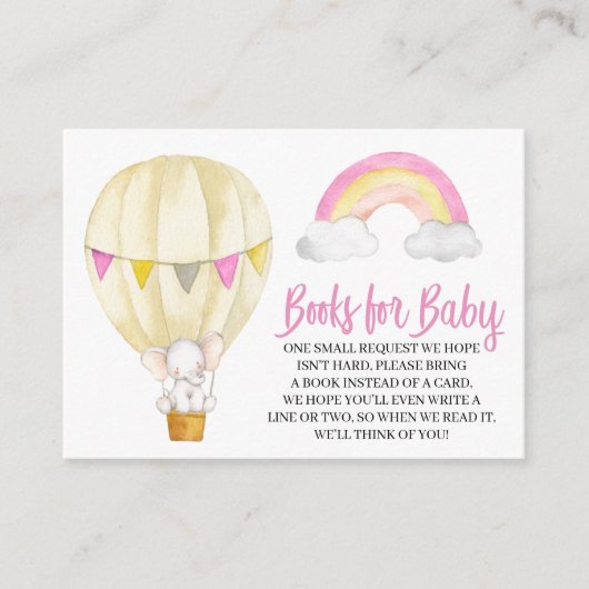 ベビーのエンクロージャカードのための象の本 エンクロージャーカード (正面)