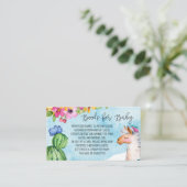 ベビーのエンクロージャ車のための青いラマおよびサボテンの本 エンクロージャーカード (スタンド正面)