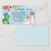 ベビーのエンクロージャ車のための青いラマおよびサボテンの本 エンクロージャーカード (正面/裏面)