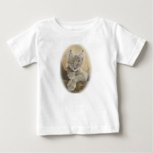 ベビーのオオヤマネコのベビーの罰金のジャージーのTシャツ ベビーTシャツ