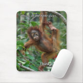ベビーのオランウータンのマウスパッド マウスパッド (マウス)