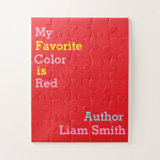 ベビーのオーバーサイズお気に入りのパズルの色が赤 ジグソーパズル