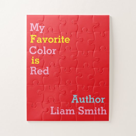 ベビーのオーバーサイズお気に入りのパズルの色が赤 ジグソーパズル (縦)