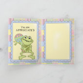 ベビーのカエルの挨拶状ありがとう サンキューカード (内部)