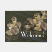 ベビーのカナダのガチョウのゴスリングの野性生物の歓迎の玄関マット ドアマット (正面)