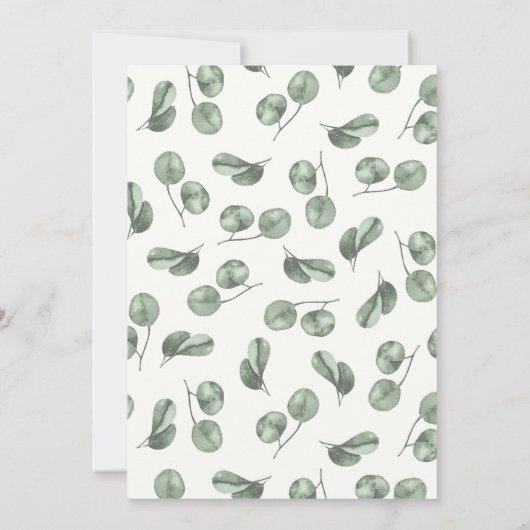 ベビーのカバのジャングルのベビーシャワーの招待状 招待状 (裏面)