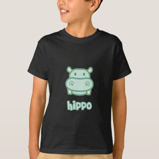 ベビーのカバの漫画 Tシャツ (正面)
