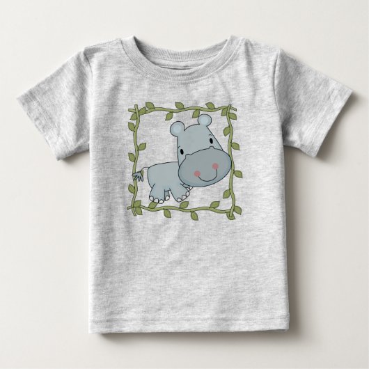 ベビーのカバのTシャツおよびギフト ベビーTシャツ (正面)