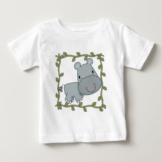 ベビーのカバのTシャツおよびギフト ベビーTシャツ (正面)