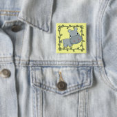 ベビーのカバのTシャツおよびギフト 缶バッジ (インサイチュ)