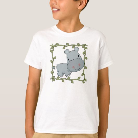 ベビーのカバのTシャツおよびギフト Tシャツ (正面)