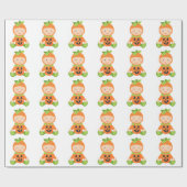 ベビーのカボチャベビーシャワーの包装紙 ラッピングペーパー (フラット)