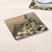 ベビーのカメの卵の工夫 スクエアペーパーコースター (アングル)