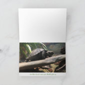 ベビーのカメの挨拶状(勇気付けられる) カード (内部)