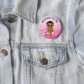 ベビーのカラーママは女の子の赤ちゃんのシャワー 缶バッジ (インサイチュ)