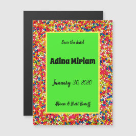 ベビーのガムボール日付磁石を節約 マグネット招待状