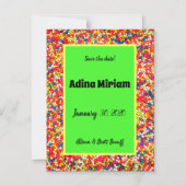 ベビーのガムボール日付磁石を節約 マグネット招待状 (正面)