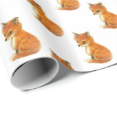 ベビーのキツネのヴィンテージの包装紙 ラッピングペーパー (ロールコーナー)