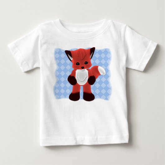 ベビーのキツネの漫画の友人のTシャツ ベビーTシャツ (正面)