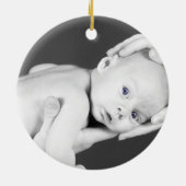 ベビーのキリンか写真 セラミックオーナメント (裏面)