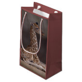 ベビーのキリンのギフトバッグ スモールペーパーバッグ (裏面アングル)