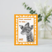 ベビーのキリンのレトロは郵便はがきを一周します ポストカード (スタンド正面)