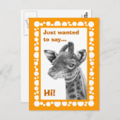 ベビーのキリンのレトロは郵便はがきを一周します ポストカード (正面/裏面)